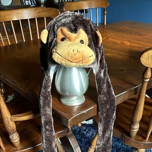 Brown Monkey Plush Hat
